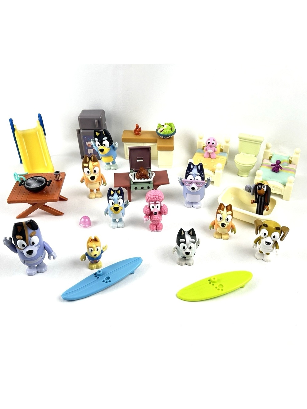 Moose Bluey Toys Lot Figures Furniture Tables Beds Accessories